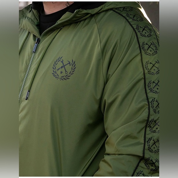 Dixxon Windbreaker Hooded Jacket Men’s XL The Waterfront Green water-resistant - Picture 3 of 15